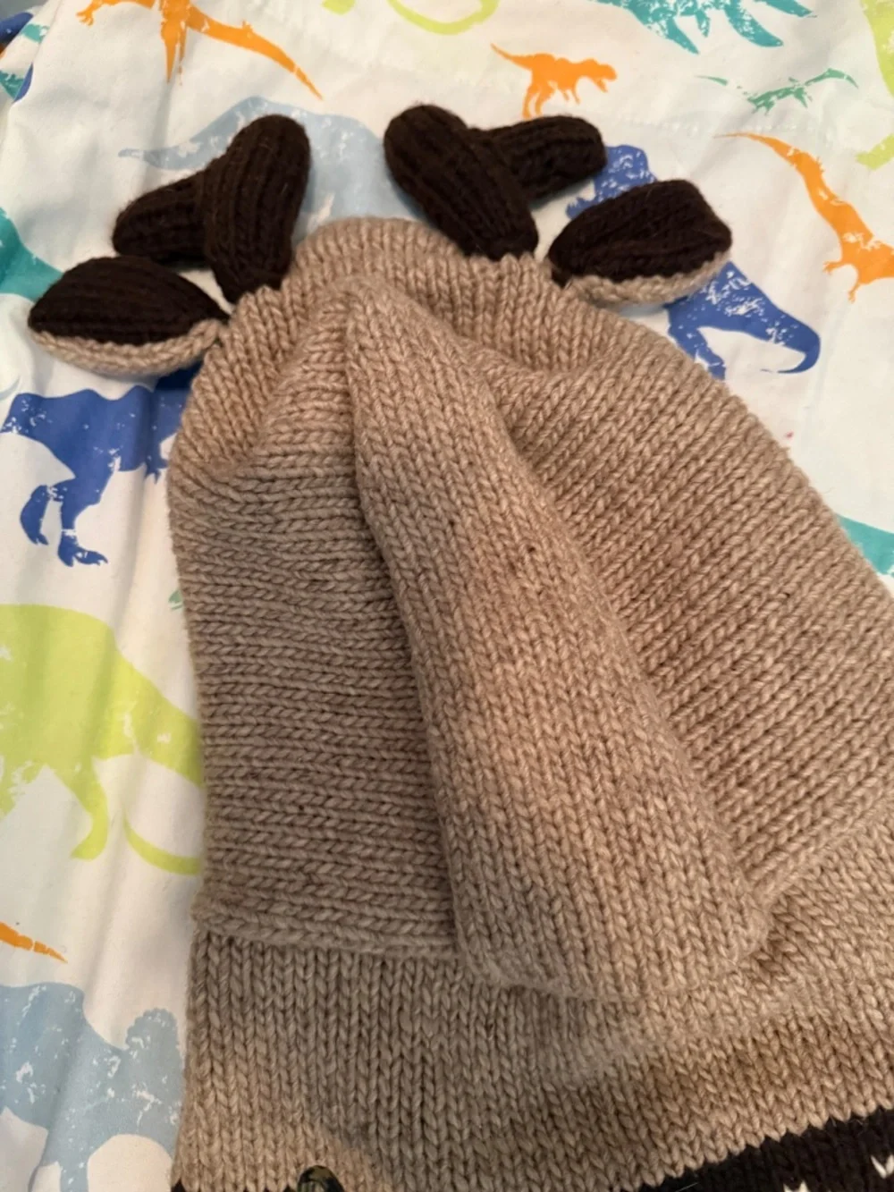 Chillydog Wool Dog Sweater. Hooded. Moose antlers. XXL